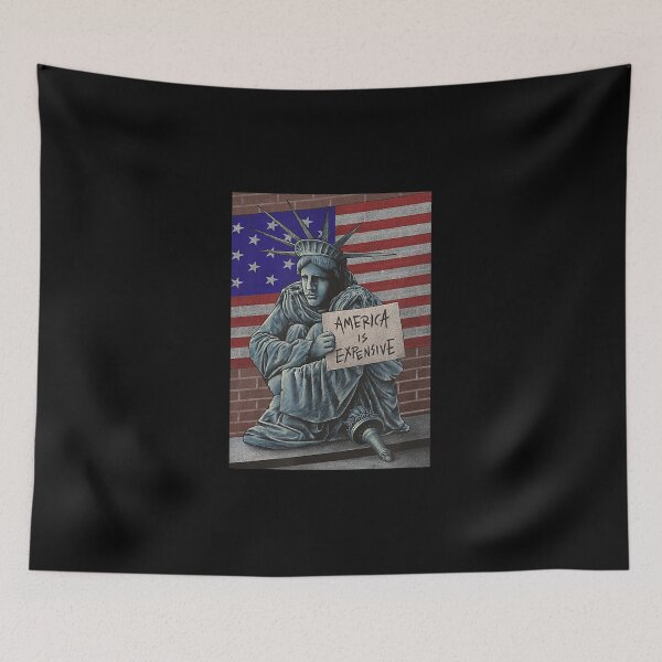 Item preview, American Flag America Is Expensive Statue Of Liberty  designed and sold by aumarian.
