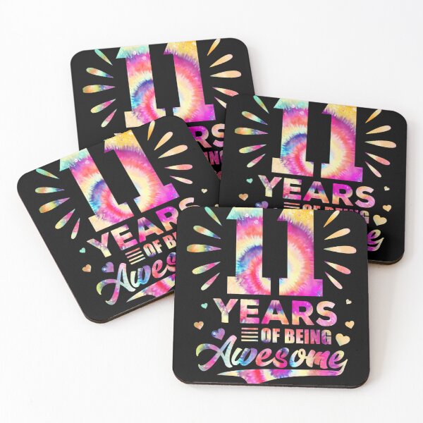 Item preview, 11 Years Of Being Awesome 11th Birthday 11 Years Old Tie Dye  designed and sold by aumarian.