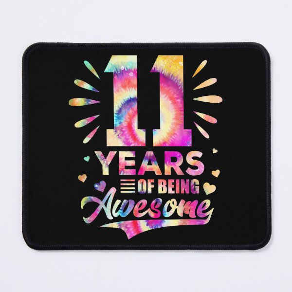 Item preview, 11 Years Of Being Awesome 11th Birthday 11 Years Old Tie Dye designed and sold by aumarian.