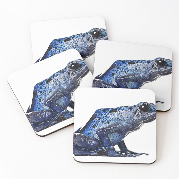 Item preview, Blue and Black, Blue Poison Dart Frog - Custom Pet Portrait Art Studio designed and sold by Custom Pet Portrait Art Studio.