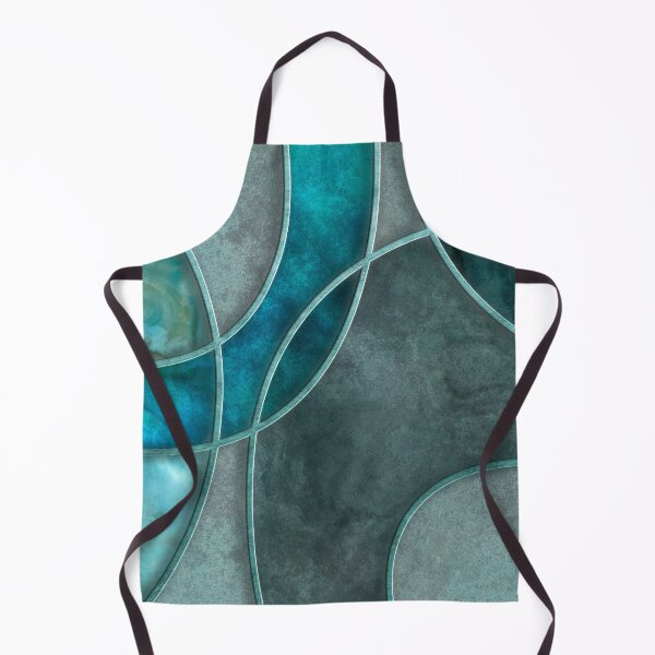 Item preview, Turquoise Teal Layered Shapes Abstract Art designed and sold by artsandsoul.