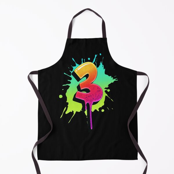 Item preview, Graffiti Number 3 Digit Colorful Paint Splash Style designed and sold by ToTheNextLetter.