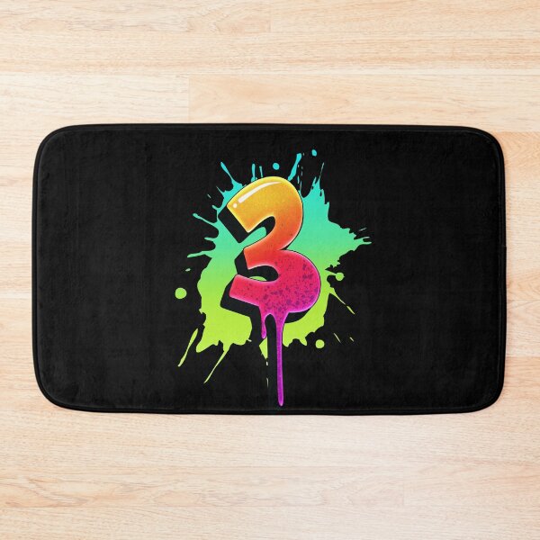 Item preview, Graffiti Number 3 Digit Colorful Paint Splash Style designed and sold by ToTheNextLetter.