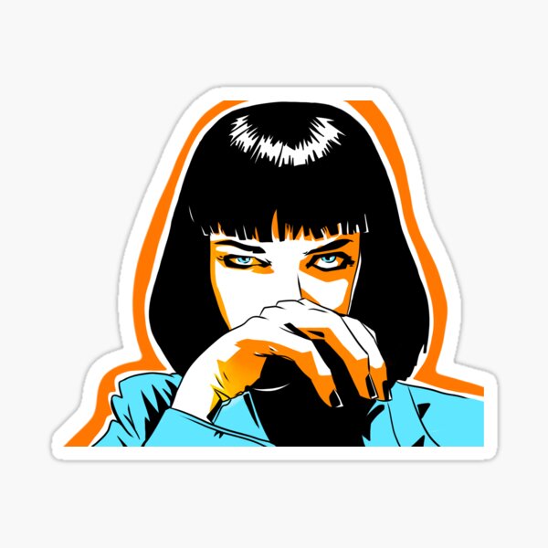 mia wallace Sticker