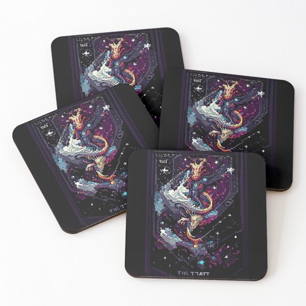 Item preview, dragon in space #6 animal tarot card designed and sold by AiAnimalCards.