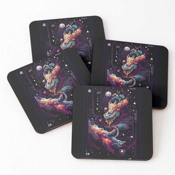 Item preview, dragon in space #9 animal tarot card designed and sold by AiAnimalCards.