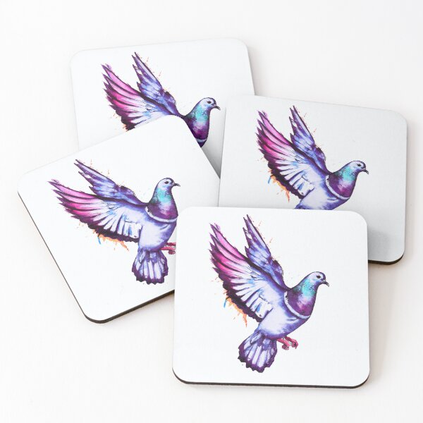 Item preview, Watercolour Pigeon in Flight designed and sold by satsapienti.