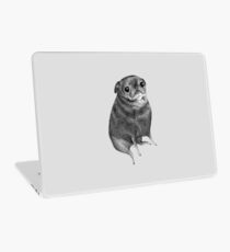 Süßer schwarzer Mops Laptop Folie