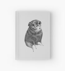 Sweet Black Pug Hardcover Journal