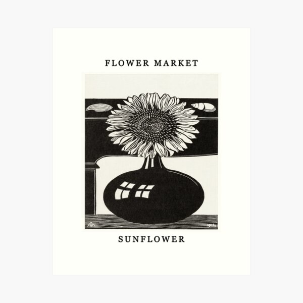 Vista previa del artículo con la obra «Mercado de flores de girasol vintage», diseñado y vendido por Tamas Das.