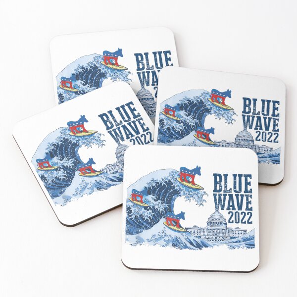 Item preview, Blue Wave 2022 Vote Democrat Great Wave Surfing Donkey designed and sold by Bakosbarnabas.