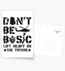 Postales No seas básico Boot Camp Military Veteran Design