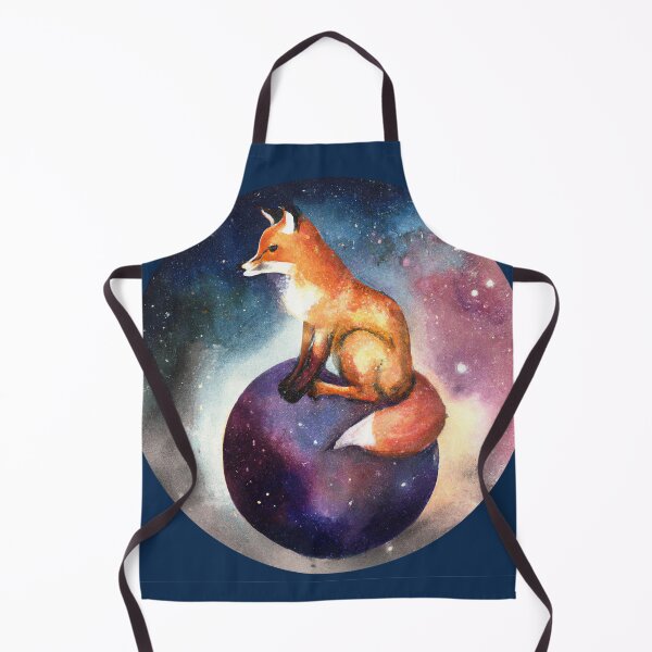 Item preview, Universal Fox - Fox Sitting on a Planet, Watercolour designed and sold by satsapienti.