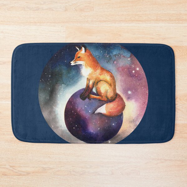 Item preview, Universal Fox - Fox Sitting on a Planet, Watercolour designed and sold by satsapienti.