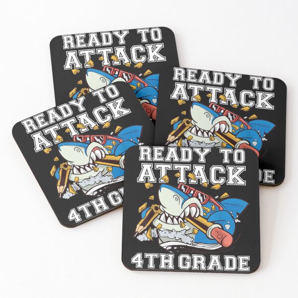 Item preview, Ready To Attack 4th Grade Boys Shark Funny Back To School  designed and sold by vergiebee.