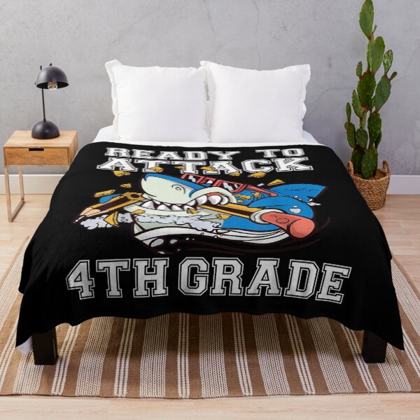 Item preview, Ready To Attack 4th Grade Boys Shark Funny Back To School  designed and sold by vergiebee.