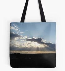 Perfect Sun Rays in my Brother's Backyard! Tote Bag