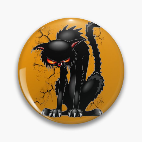 Item preview, Black Cat Evil Angry Funny Character  designed and sold by BluedarkArt.