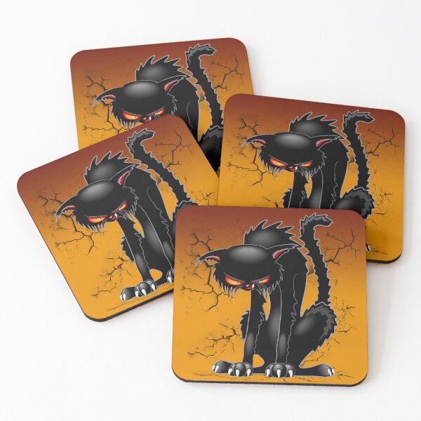 Item preview, Black Cat Evil Angry Funny Character  designed and sold by BluedarkArt.