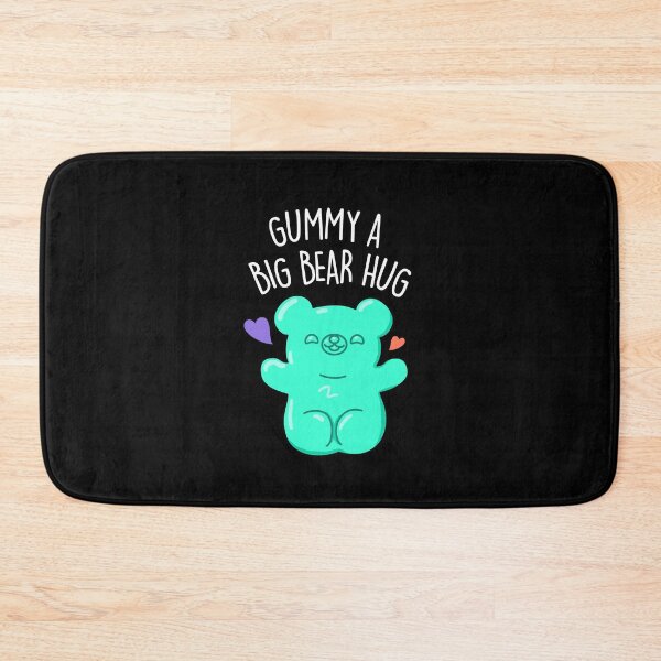 Item preview, Gummy A Big Bear Hug Funny Candy Puns (Dark BG) designed and sold by punnybone.