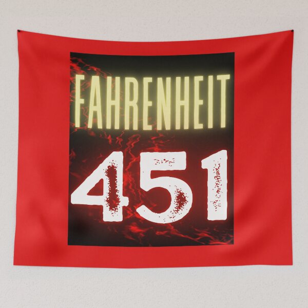 Item preview, Fahrenheit 451, dystopian fiction, Ray Bradbury designed and sold by artbleed.