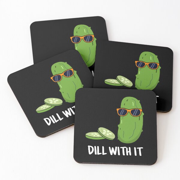 Item preview, Dill With It Funny Dill Pickle Puns (Dark BG) designed and sold by punnybone.