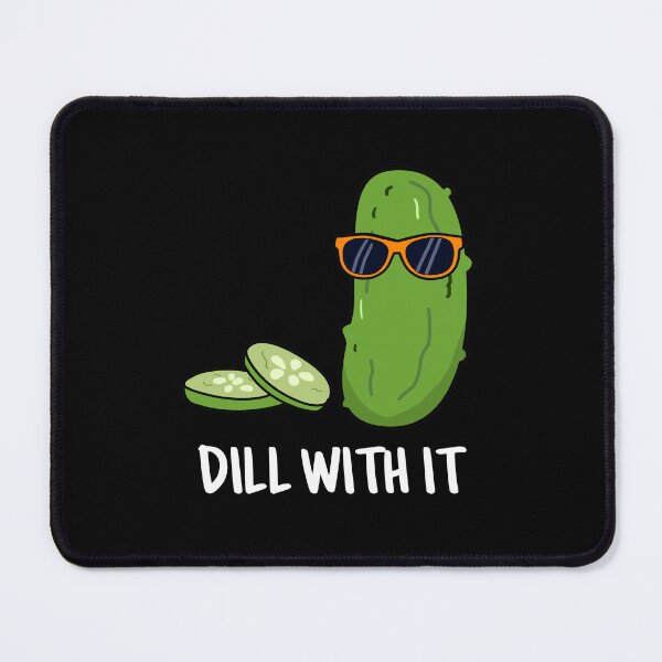 Item preview, Dill With It Funny Dill Pickle Puns (Dark BG) designed and sold by punnybone.