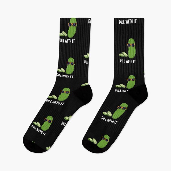 Item preview, Dill With It Funny Dill Pickle Puns (Dark BG) designed and sold by punnybone.