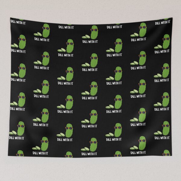 Item preview, Dill With It Funny Dill Pickle Puns (Dark BG) designed and sold by punnybone.