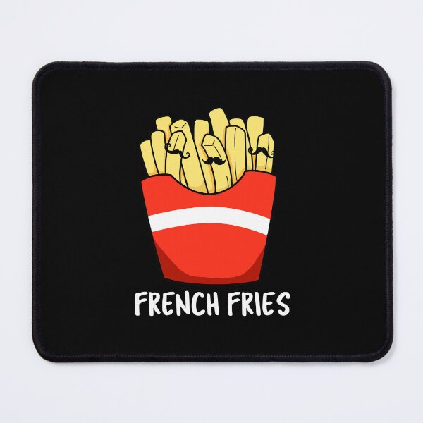 Item preview, French Fries Funny Fast Food Puns (Dark BG) designed and sold by punnybone.