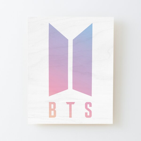 Logotipo de BTS (nuevo) Lámina montada de madera