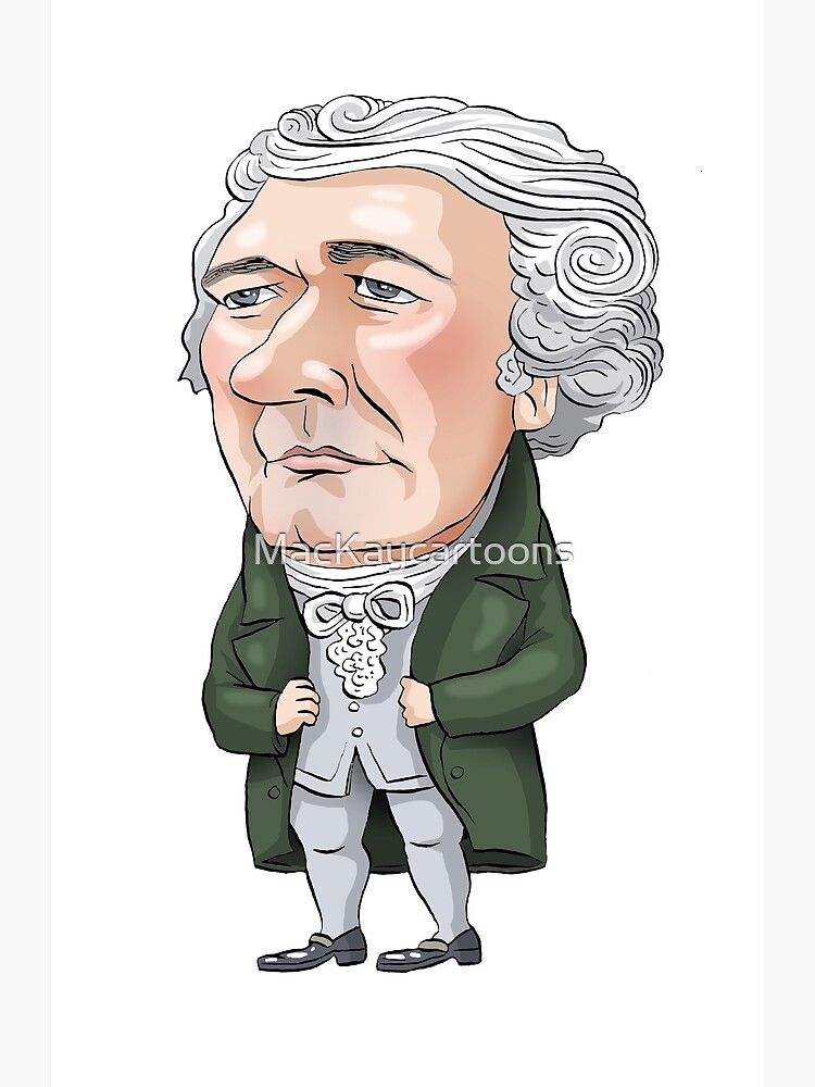 Thumbnail 3 of 3, Art Print, Alexander Hamilton designed and sold by MacKaycartoons.