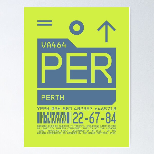 Item preview, Luggage Tag C - PER Perth Australia designed and sold by VoodooCircus.