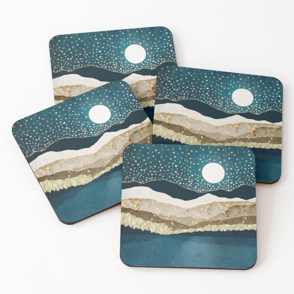 Item preview, Starlit Mountain Lake designed and sold by spacefrogdesign.