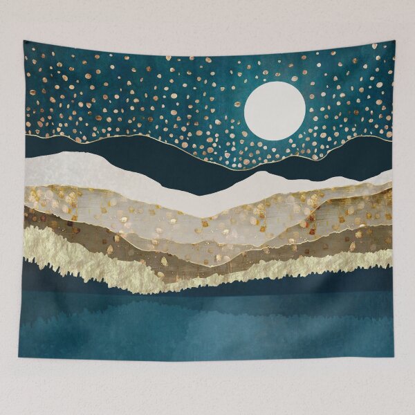 Item preview, Starlit Mountain Lake designed and sold by spacefrogdesign.
