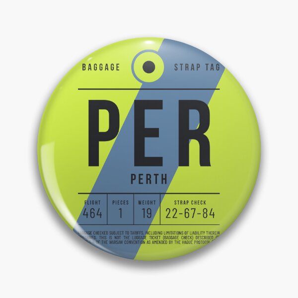Item preview, Luggage Tag E - PER Perth Australia designed and sold by VoodooCircus.