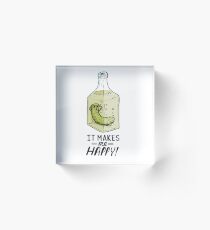 It makes me Happy! Acrylic Block
