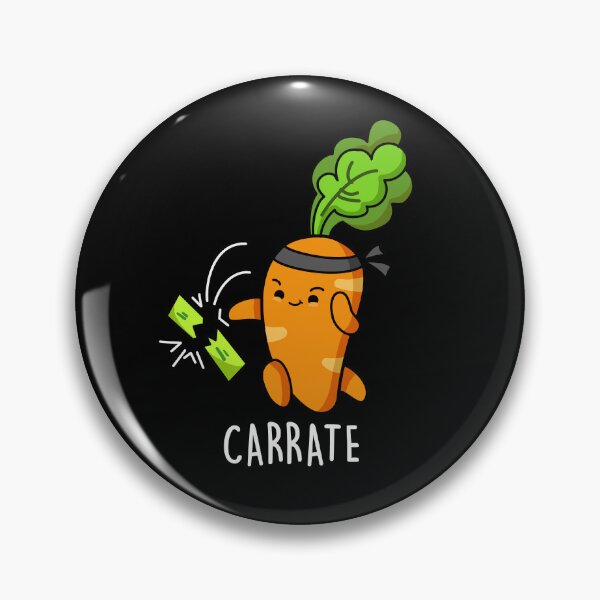 Item preview, Carrate Funny Carrot Karate Puns (Dark BG) designed and sold by punnybone.