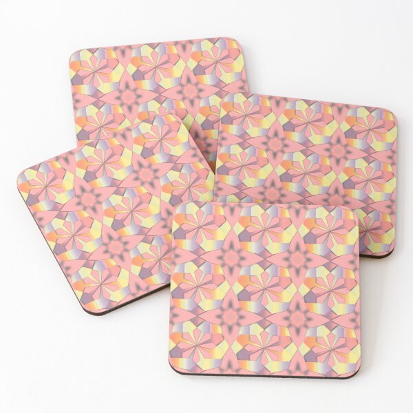 Item preview, Repeating geometrical pattern with accents of faded stars in muted tones designed and sold by ditzy-designs.