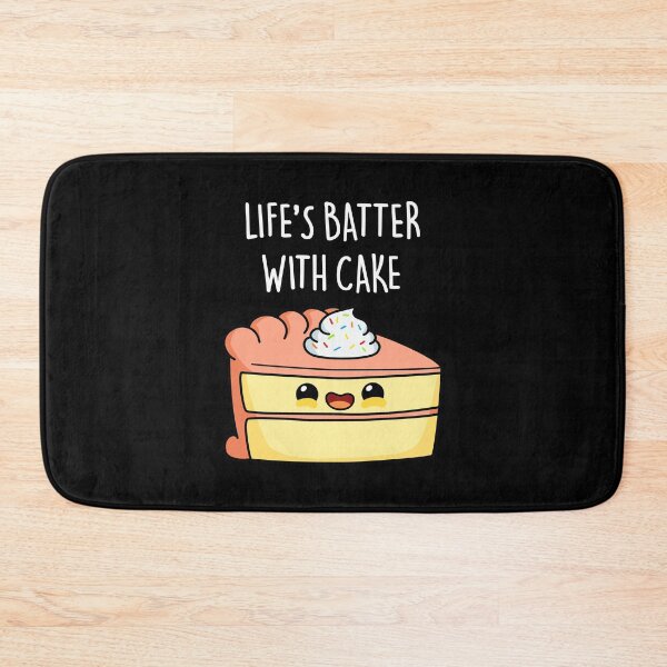 Item preview, Life's Batter With Cake Funny Cake Puns (Dark BG) designed and sold by punnybone.