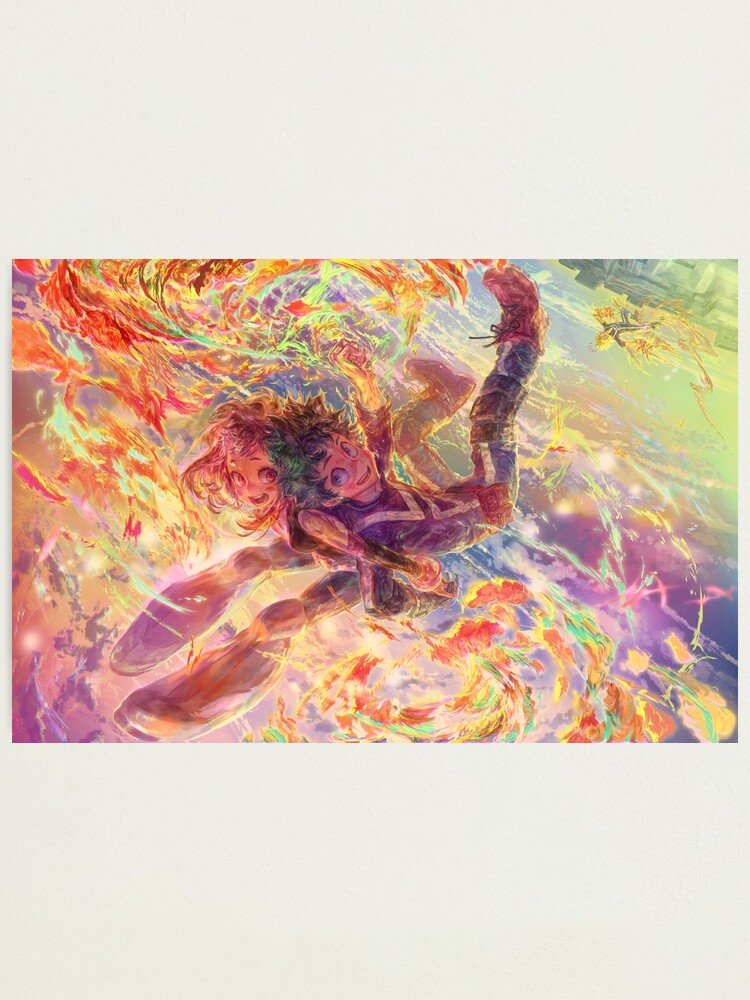Alternate view of Ochaco + Izuku + (tiny) Bakugō Photographic Print