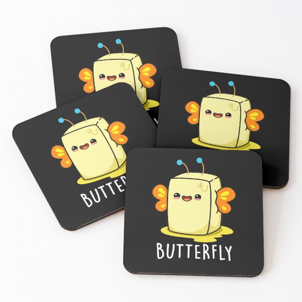 Item preview, Butterfly Funny Butter Puns (Dark BG) designed and sold by punnybone.