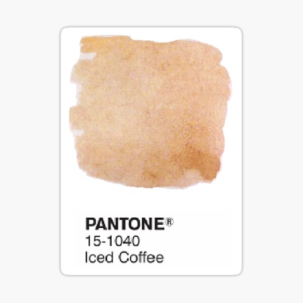 Kaffee Aquarell Pantone Aufkleber Sticker