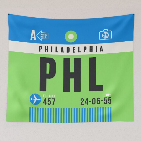 Item preview, Luggage Tag A - PHL Philadelphia USA designed and sold by VoodooCircus.