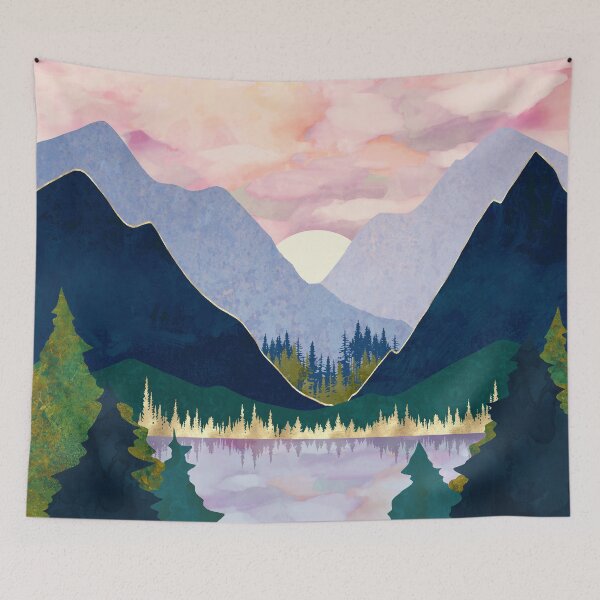 Item preview, Winter Mountain Lake designed and sold by spacefrogdesign.