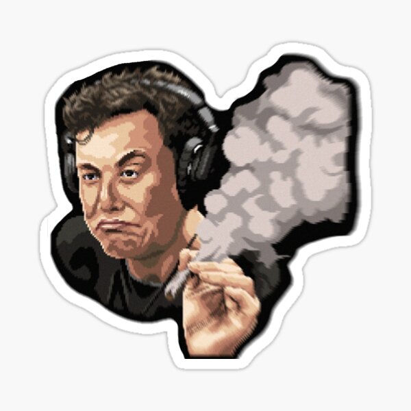 Item preview, Elon Musk Smoking Weed Pixel Art designed and sold by thezzo.