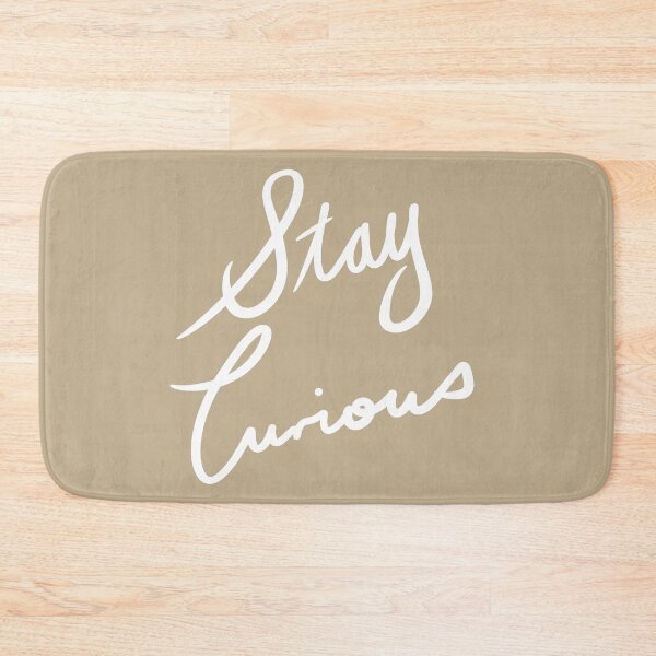 Item preview, Stay Curious Motivation Inspirational Calligraphy Writting with White text - designed and sold by Karen Ekdahl.