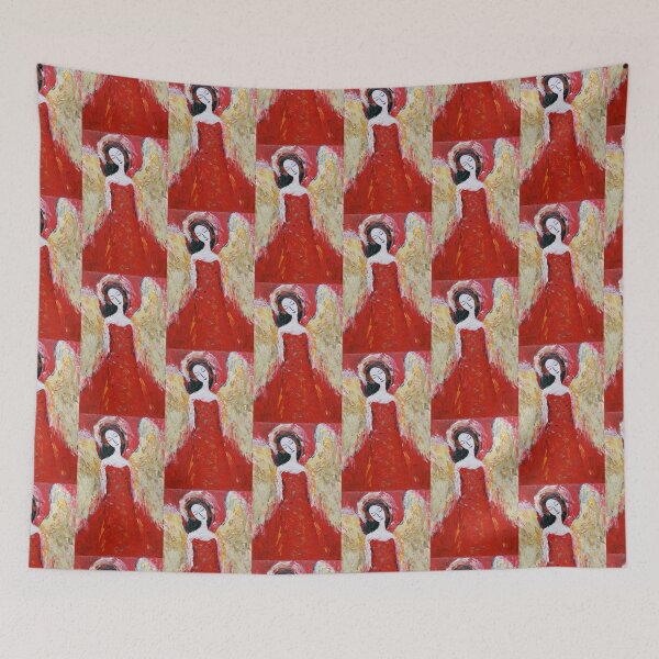 Item preview, Halo de alas de ángel de la guarda rojo Regalo de Navidad Felicidad Amor designed and sold by tanabe.