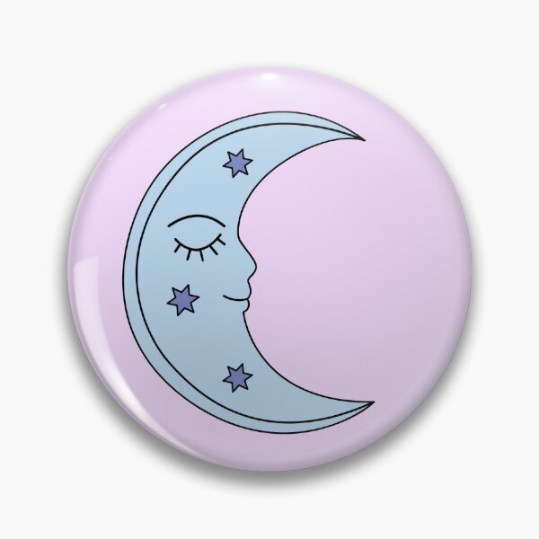 Item preview, Baby Blue Crescent Moon Design Sticker designed and sold by sunbeamstudios.