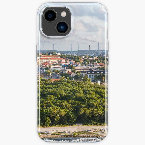 "Colorful Buildings and Heavy Industry in Curacao" iPhone Case for Sale